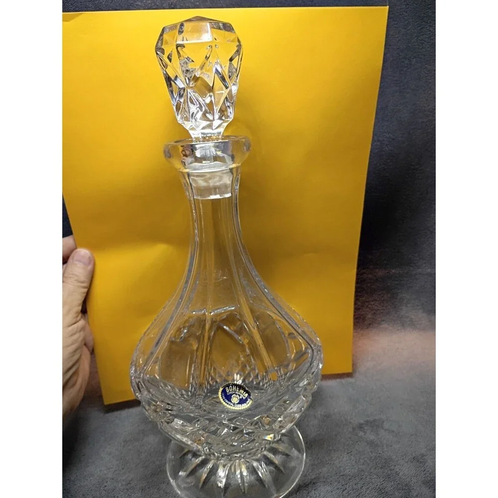 Bohemian 24% PbO Lead Crystal Decanter 12